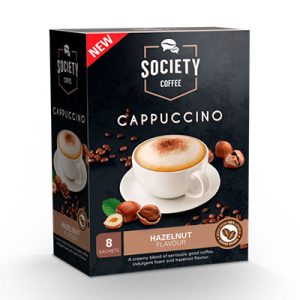 Society Cappuccino Sachets – Hazel Nut 8’s