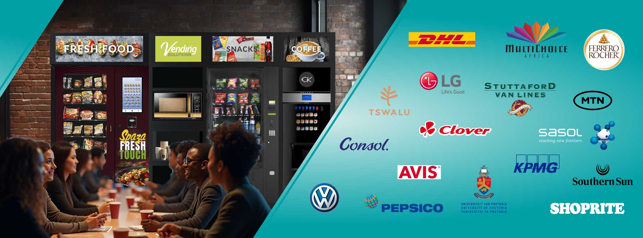 Smart fridge stocked with fresh food and drinks