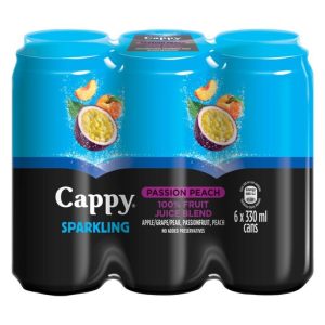 Cappy Passion Peach Can 330ml x 6