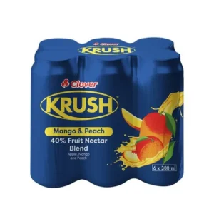 Krush Still Mango and Peach Can 300ml x 6