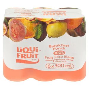 Liquifruit Breakfast Punch Can 300ml x 6