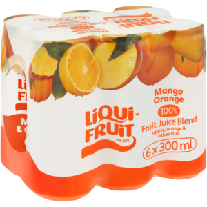 Liquifruit Mango Orange Can 300ml x 6