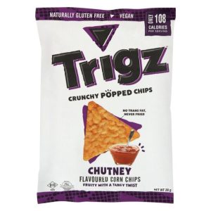 Trigz Chutney Crunchy Popped Corn Chips 28g x 1