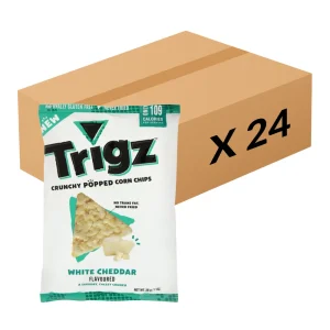 Trigz White Cheddar Crunchy Popped Chips 28g x 24