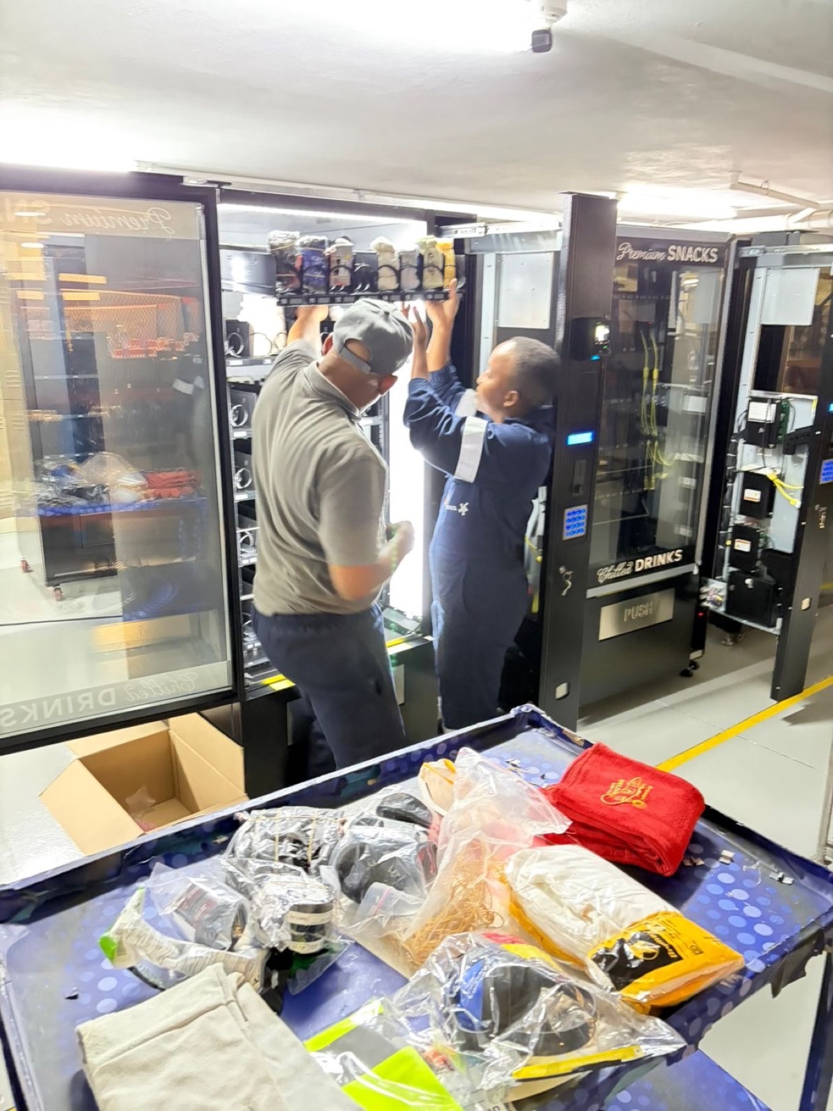 Prepping PPE machines for dispatch