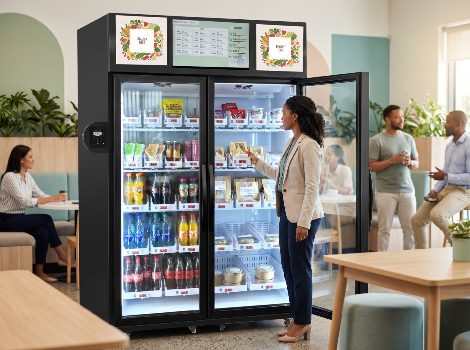 Smart fridge combination vending