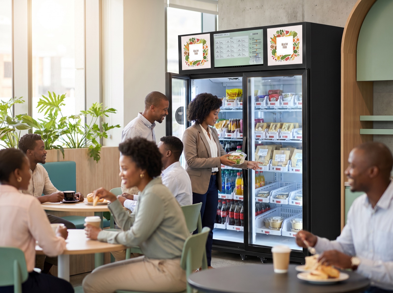 Smart fridge heat-and-eat fresh meals
