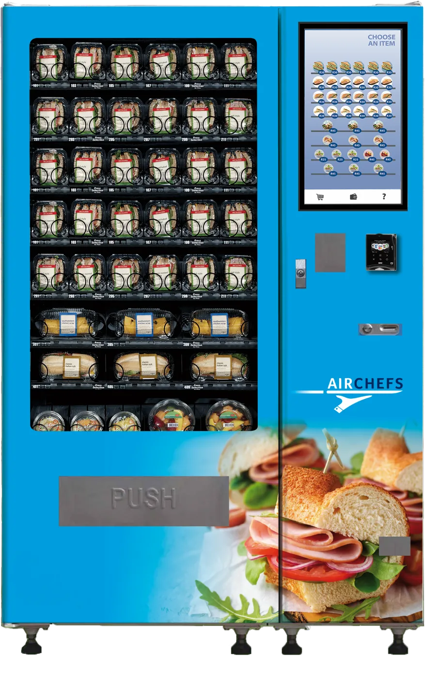 Air Chefs branded fresh food touchscreen machine