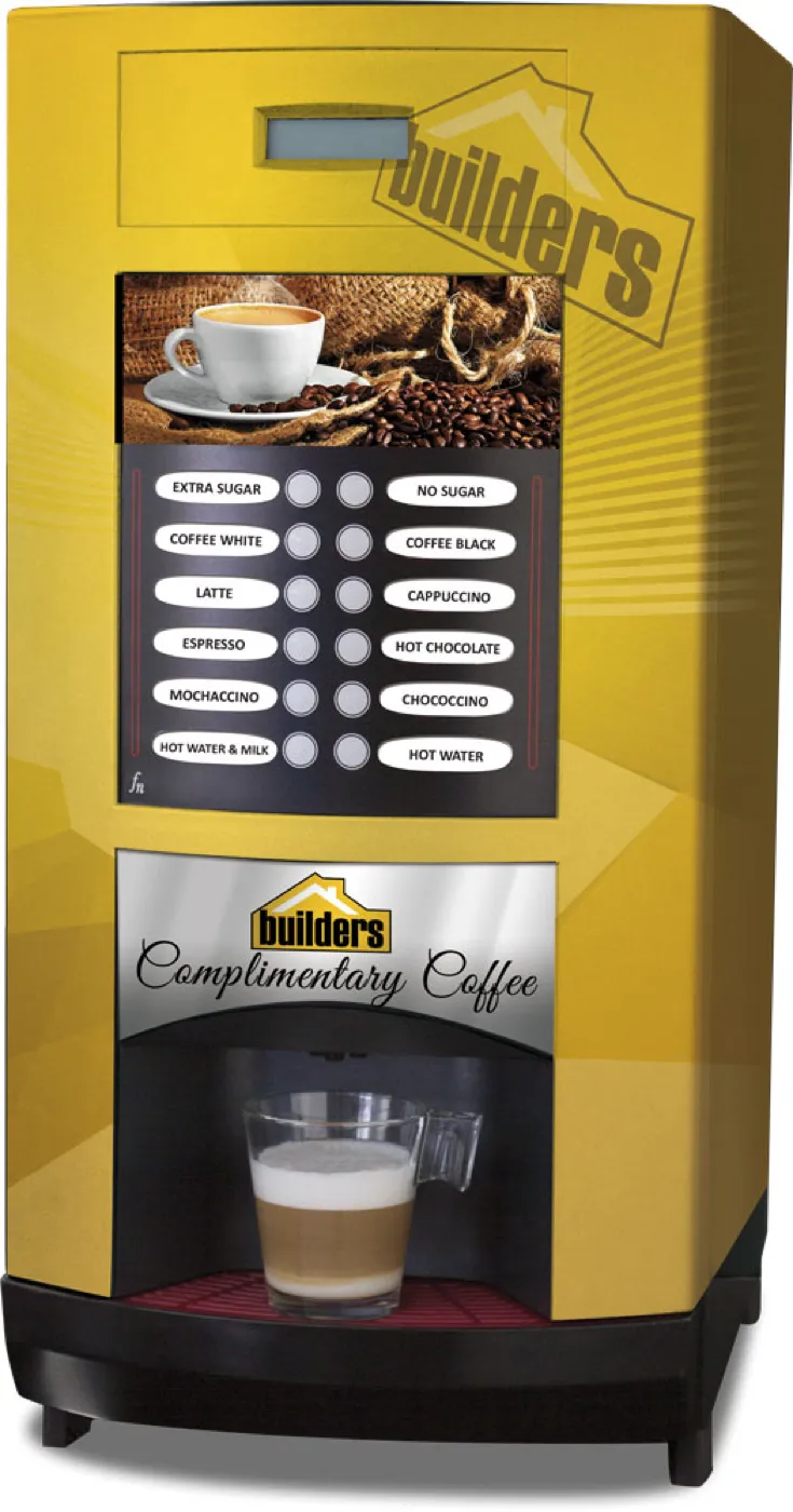 Builders branded coffee machine