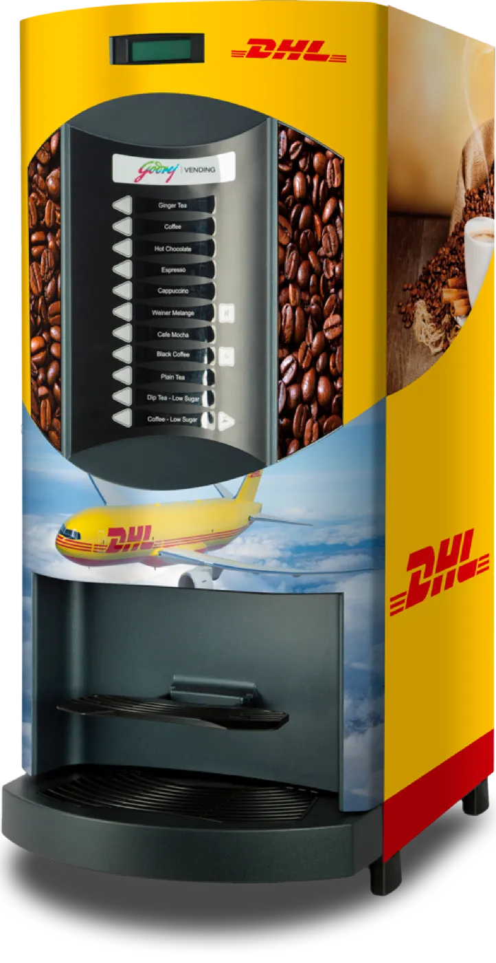 DHL branded coffee machine