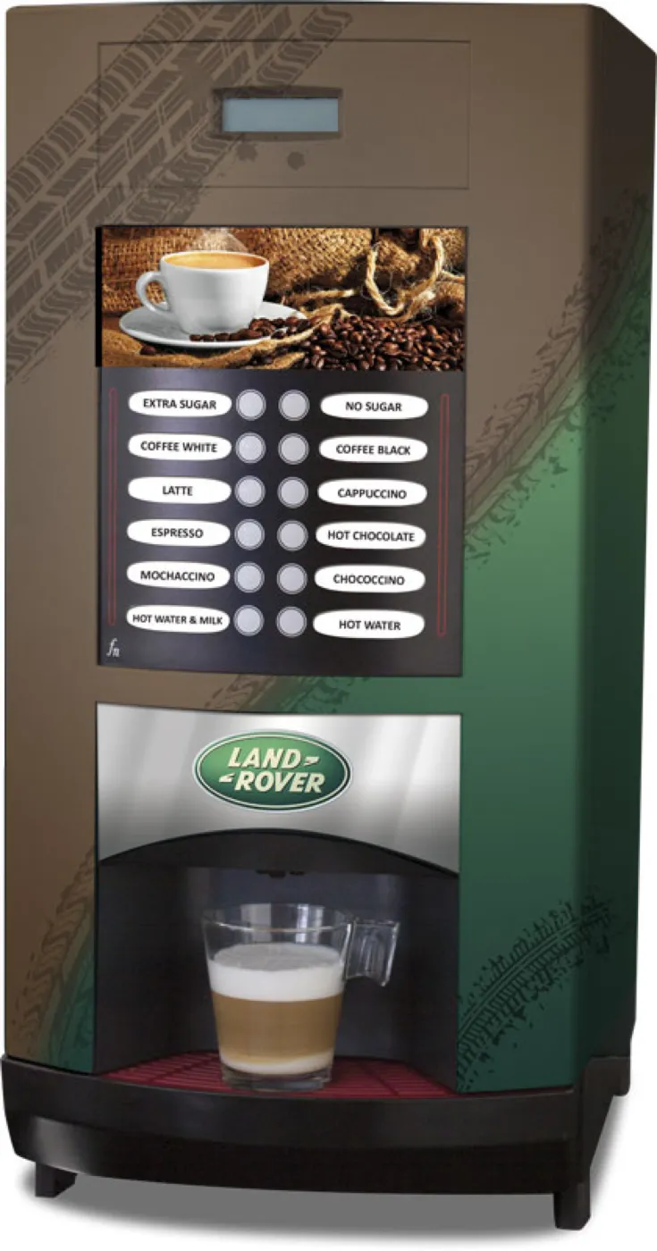 Land Rover branded coffee machine