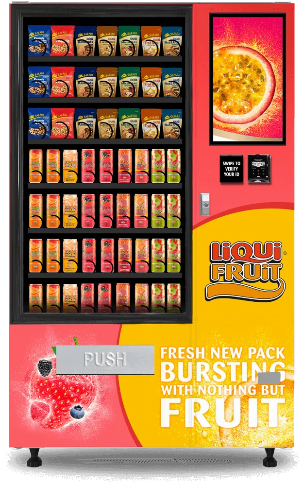 Liqui Fruit branded drinks vending machine
