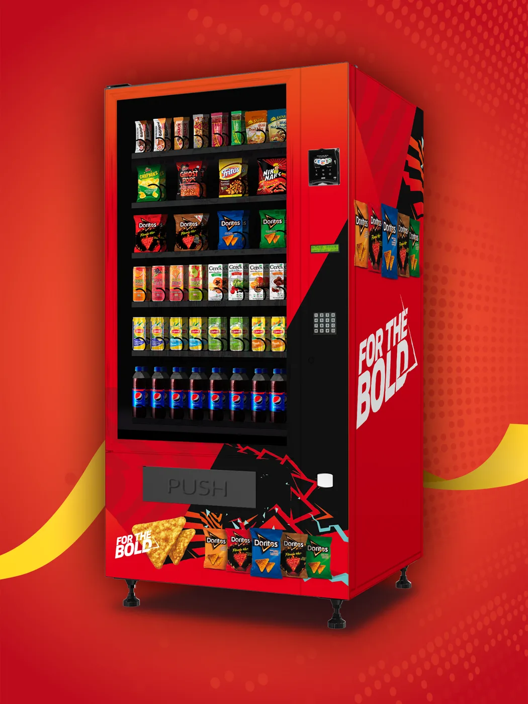 Doritos branded vending machine wrap design