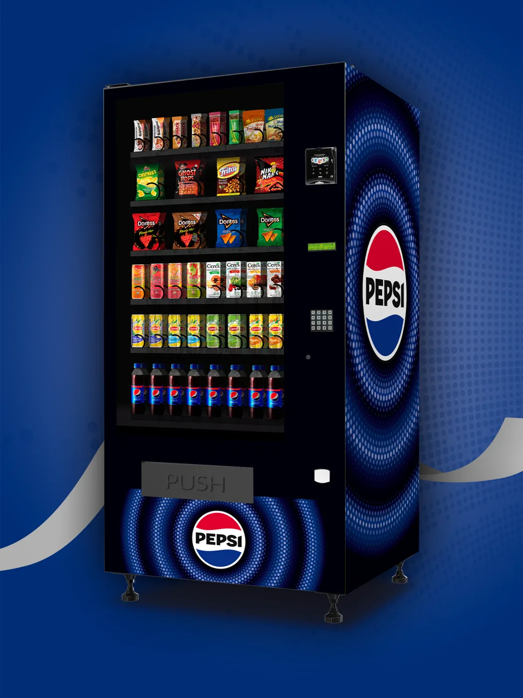 Pepsi branded vending machine wrap design