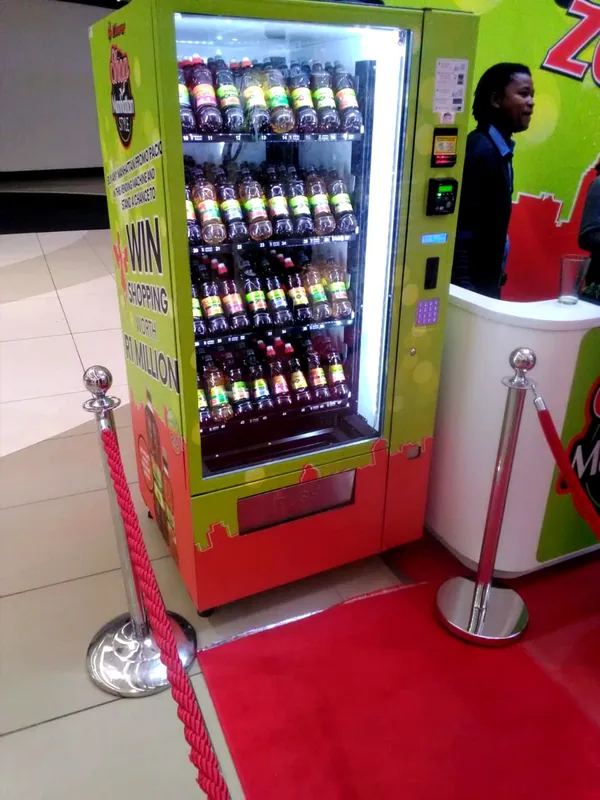 Mall activation with a branded drinks machine