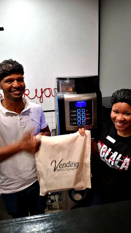 Handover gifts at a new coffee machine