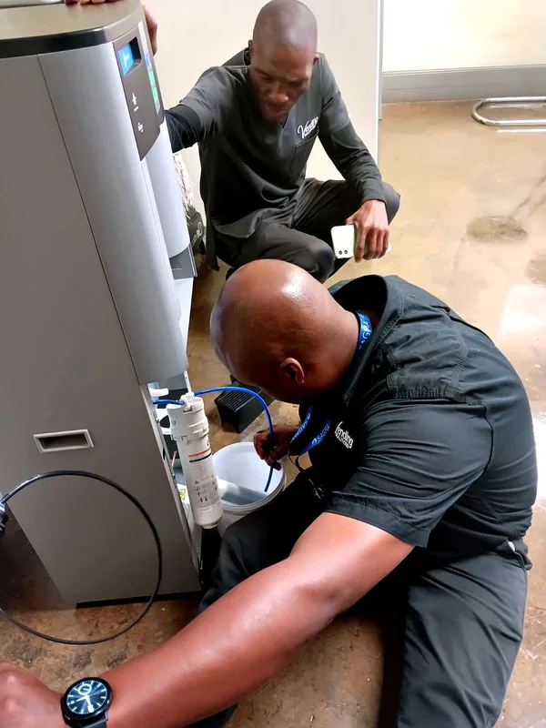 Servicing an office water cooler