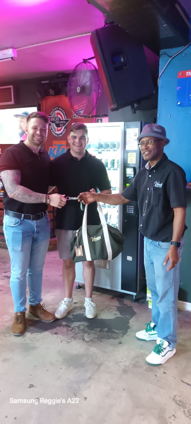 Handover at Jolly’s with Teegan