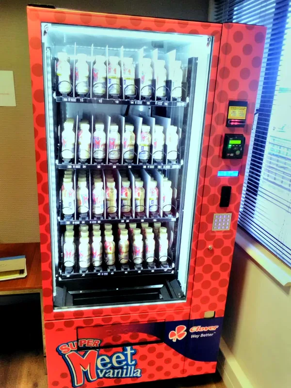 A chilled dairy machine stocked and trading
