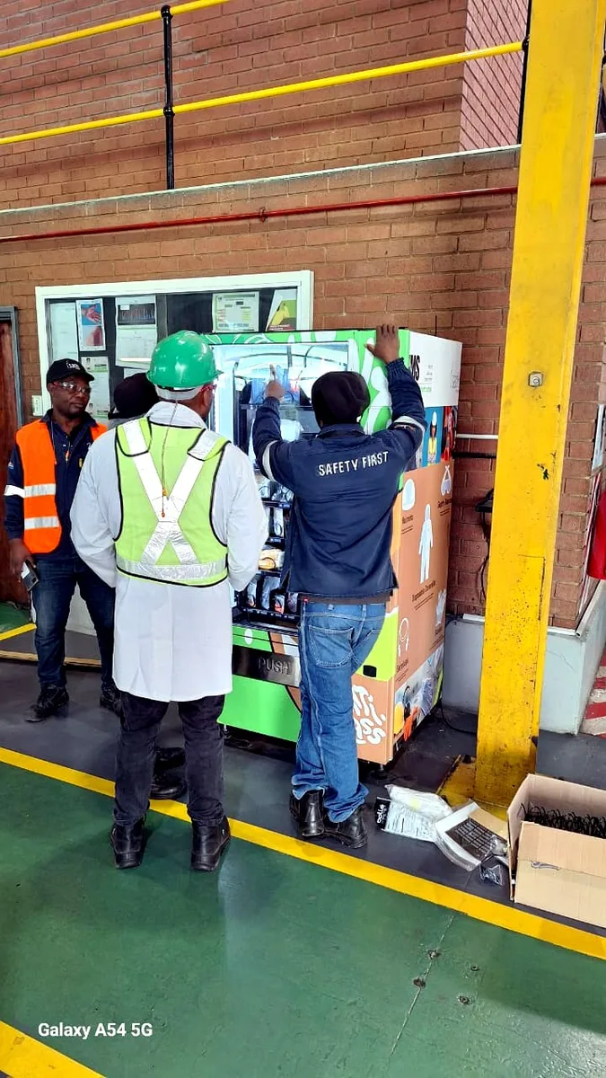 Installing a dispenser on the factory floor