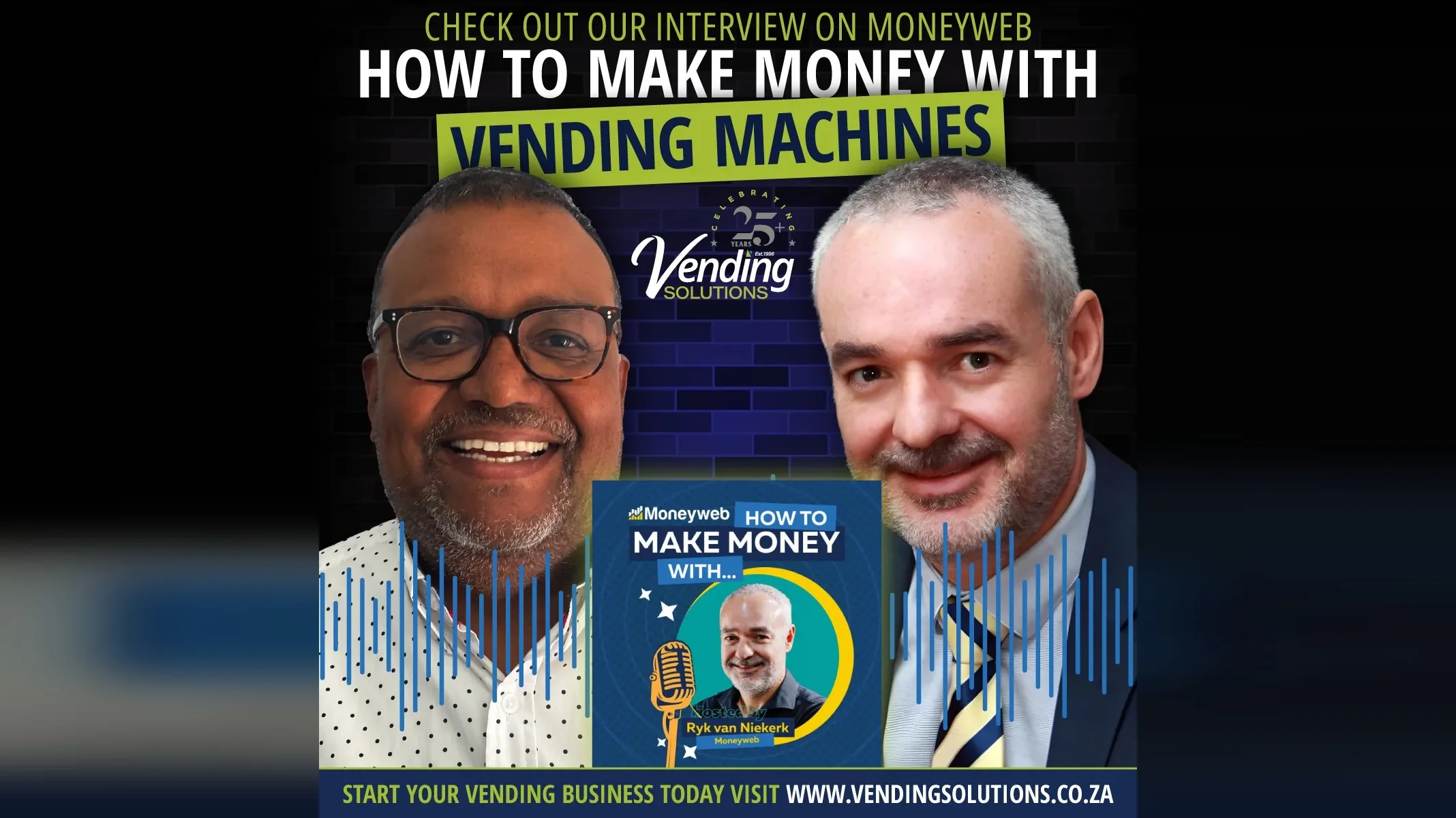 Vending Solutions interview on the Moneyweb podcast, How to Make Money With Vending Machines